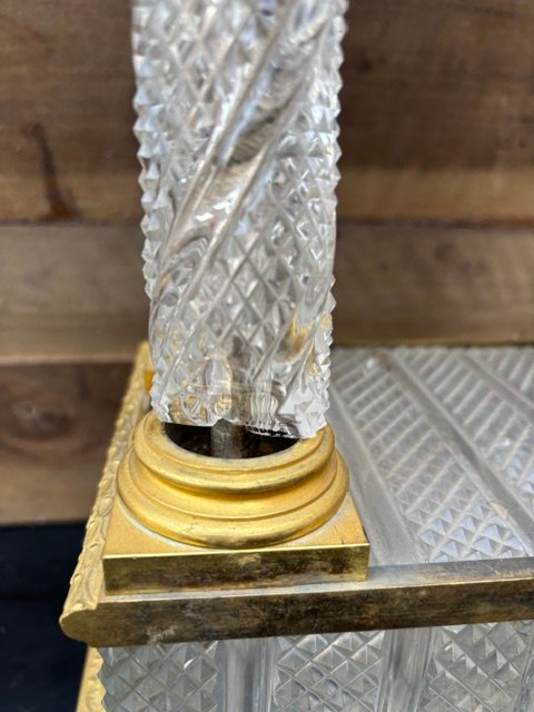 Gilded Bronze And Crystal Clock -photo-3