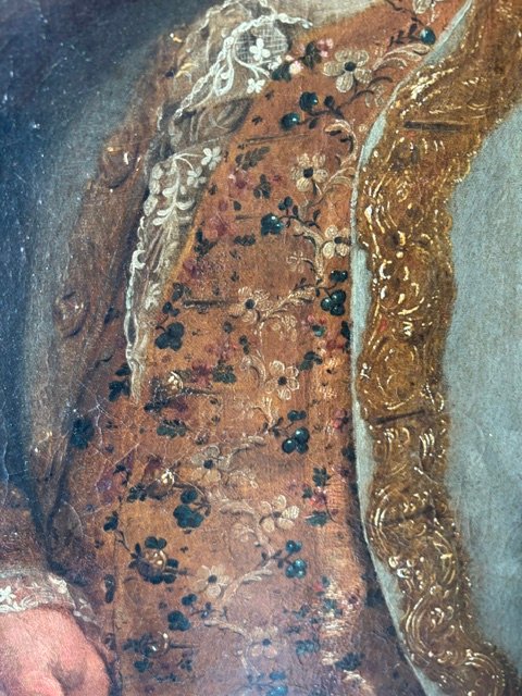Peinture à l'huile sur toile représentant un gentleman-photo-3