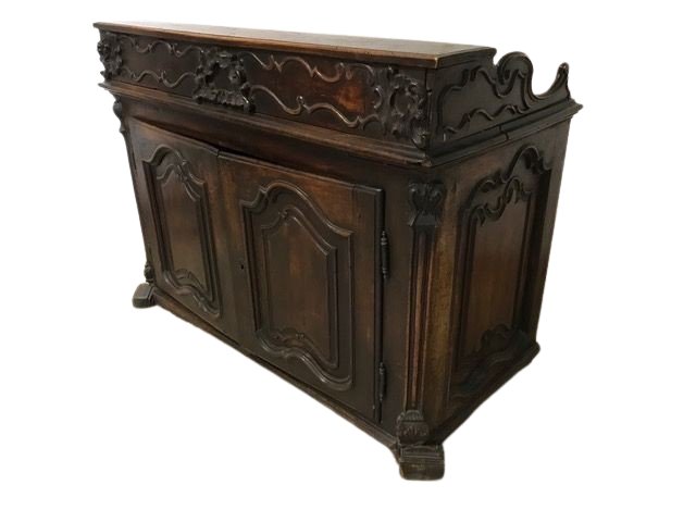 bureau en noyer avec double porte sur le devant, Emilia 