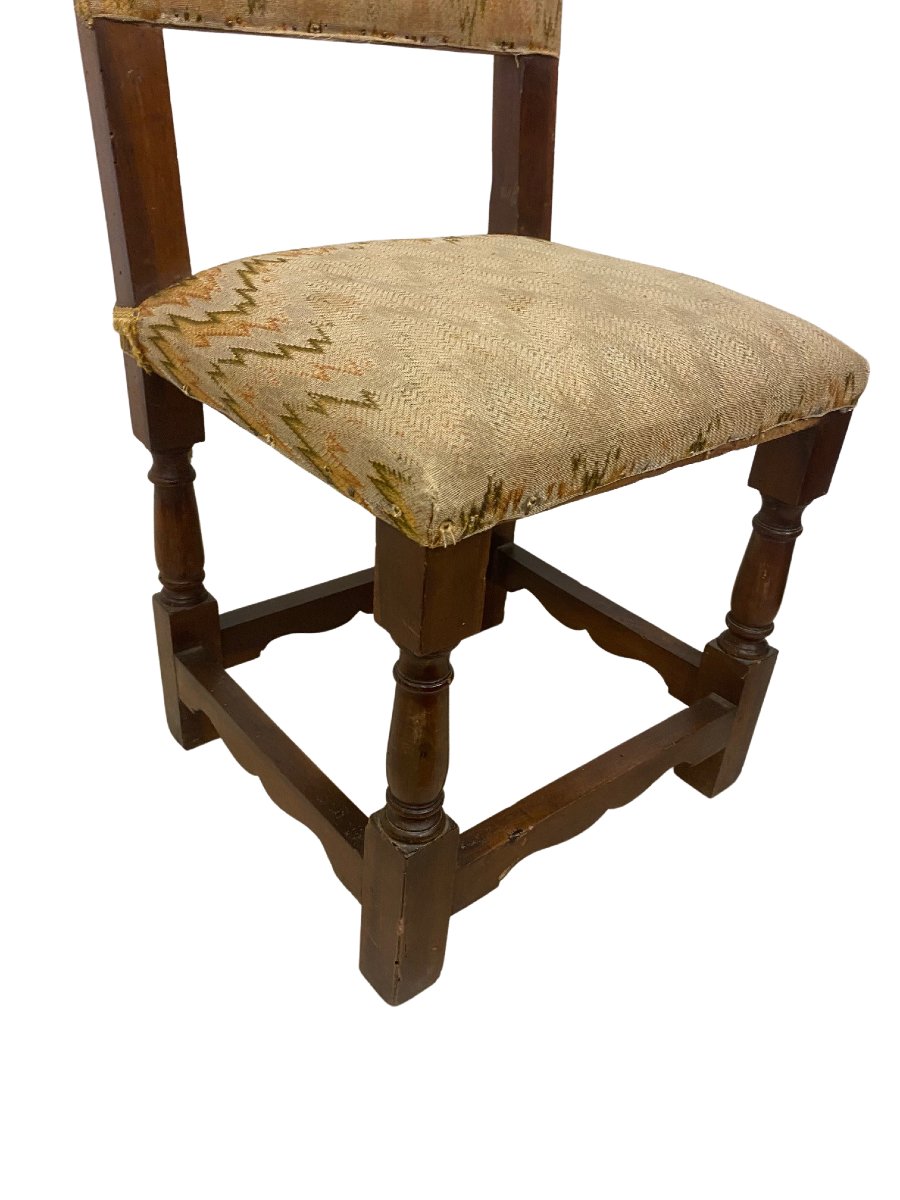 Petit fauteuil d'allaitement en noyer avec pieds en spirale , Toscana-photo-3