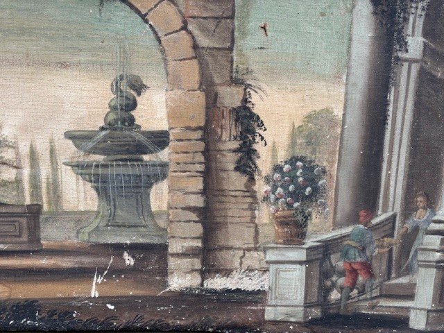 paire de peintures à la tempera avec des cadres originaux-photo-2