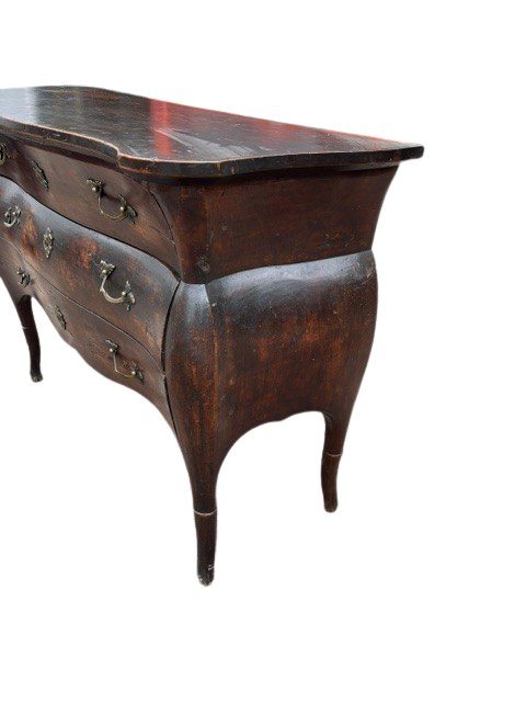 3-drawer Dresser Made Of Solid Walnut With Sides Carved From A Single Piece -photo-3