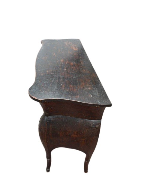 3-drawer Dresser Made Of Solid Walnut With Sides Carved From A Single Piece -photo-4