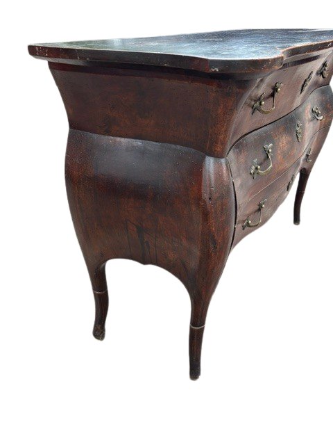3-drawer Dresser Made Of Solid Walnut With Sides Carved From A Single Piece -photo-1