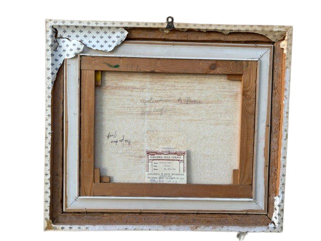Oil Painting On Canvas Titled "pesce" Signed "a. Funi"-photo-3