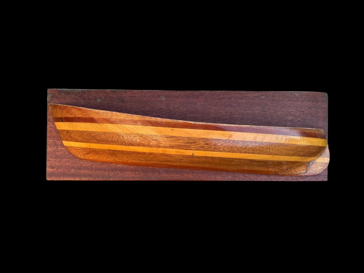 Maquette de demi-coque en différentes essences de bois