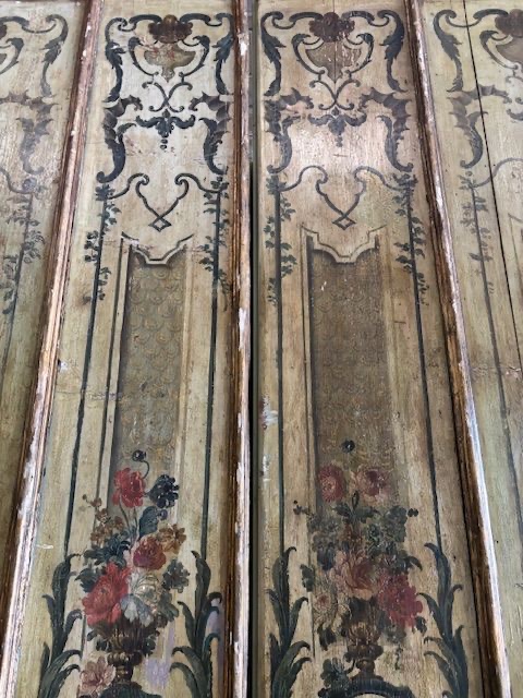 Large Double Door Made Of Painted Wood, Sicily-photo-2