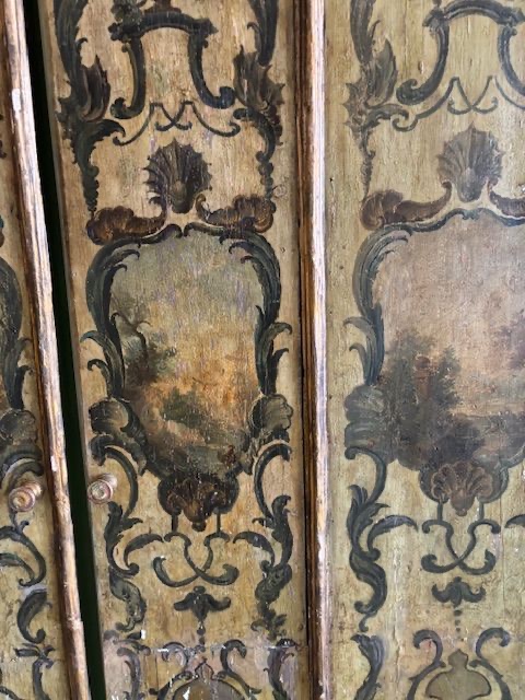 Large Double Door Made Of Painted Wood, Sicily-photo-4