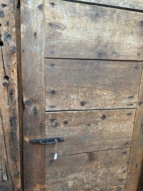 Porte en mélèze avec cadre d'origine, région alpine-photo-3