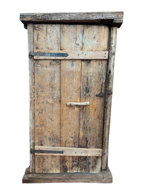 Porte en mélèze avec cadre d'origine, région alpine-photo-4