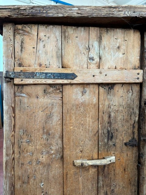 Porte en mélèze avec cadre d'origine, région alpine-photo-2