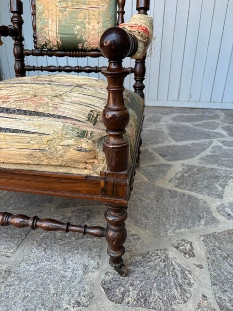 Rosewood Armchair Designed By The Genoese Cabinetmaker "pietro Speich"-photo-2
