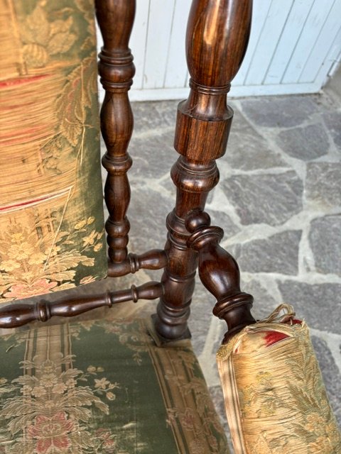Rosewood Armchair Designed By The Genoese Cabinetmaker "pietro Speich"-photo-2