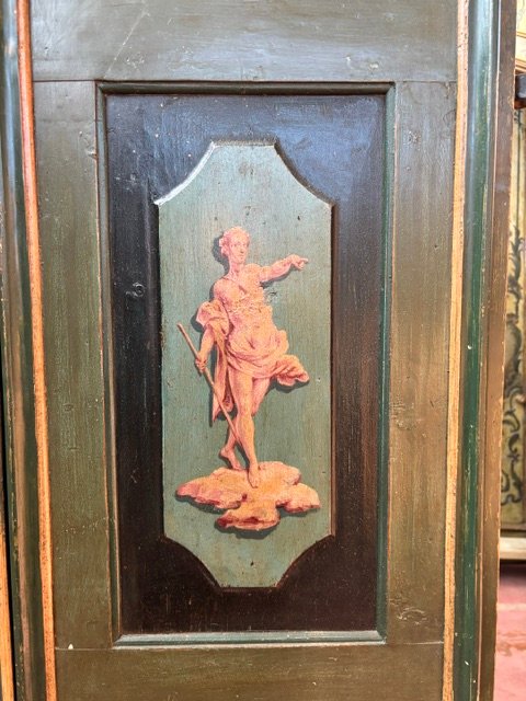 Porte à 2 vantaux peinte et décorée de personnages-photo-3