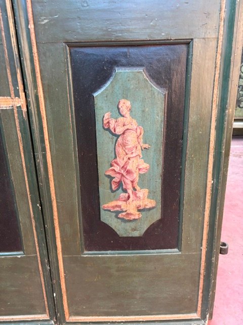 Porte à 2 vantaux peinte et décorée de personnages-photo-4
