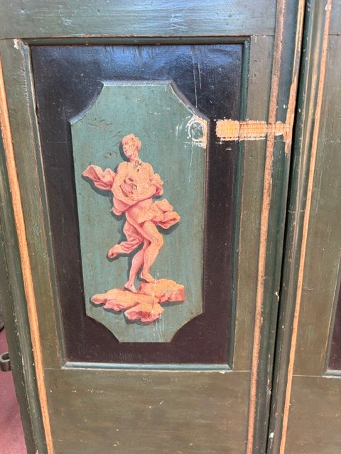 Porte à 2 vantaux peinte et décorée de personnages-photo-1