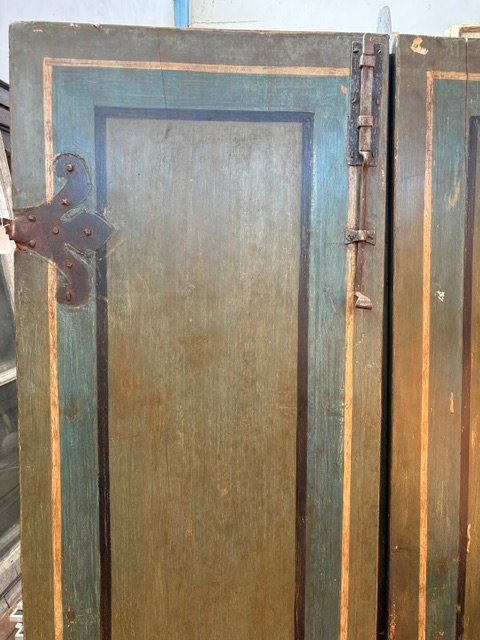 Porte à 2 vantaux peinte et décorée de personnages-photo-3