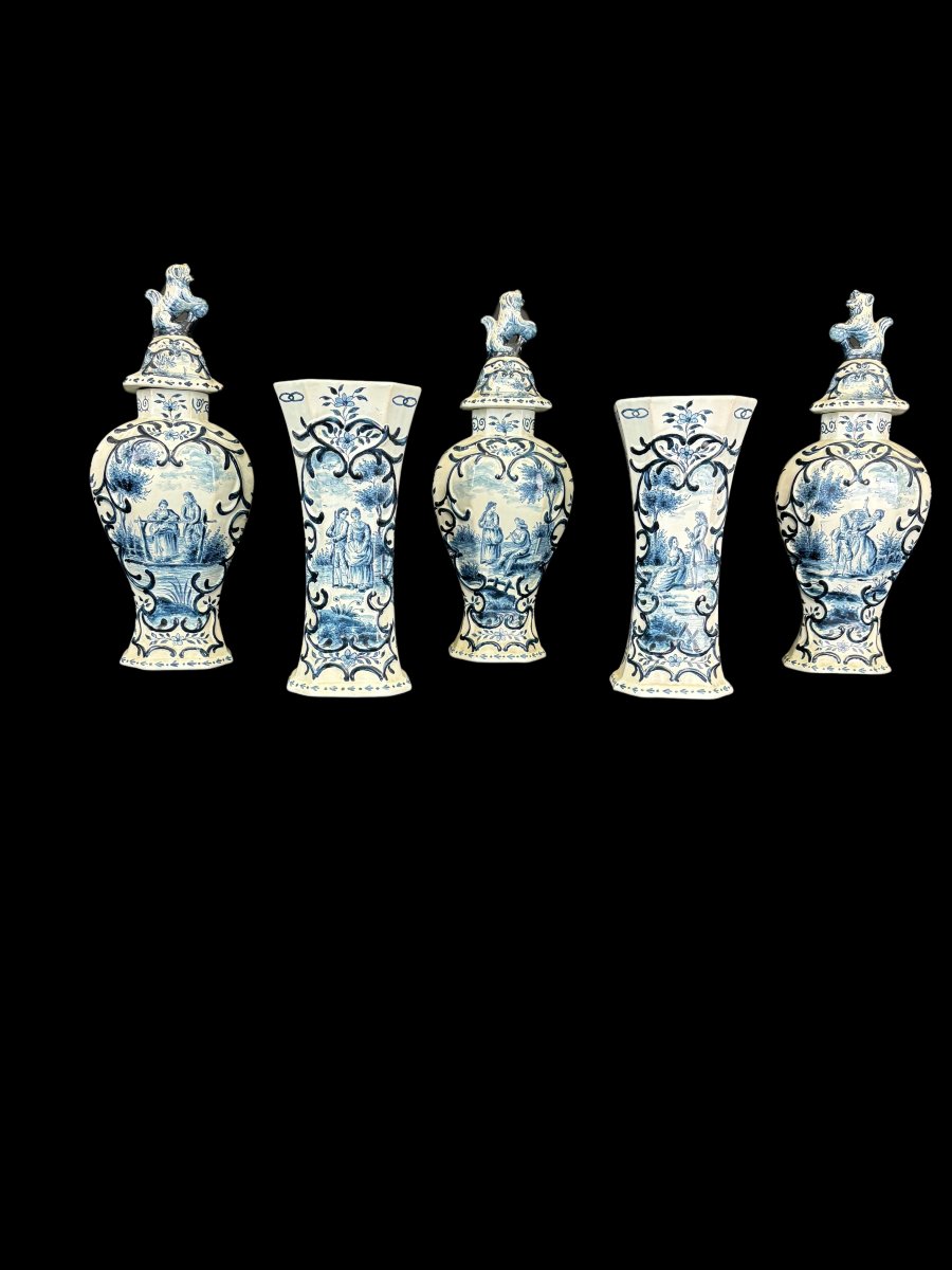 Assorted Fireplace Trim Set , Delft-photo-2