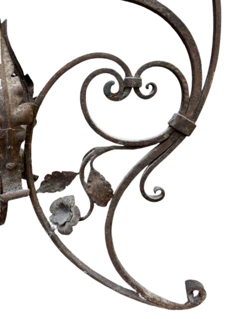 Iron And Bronze Torch Holder-photo-2