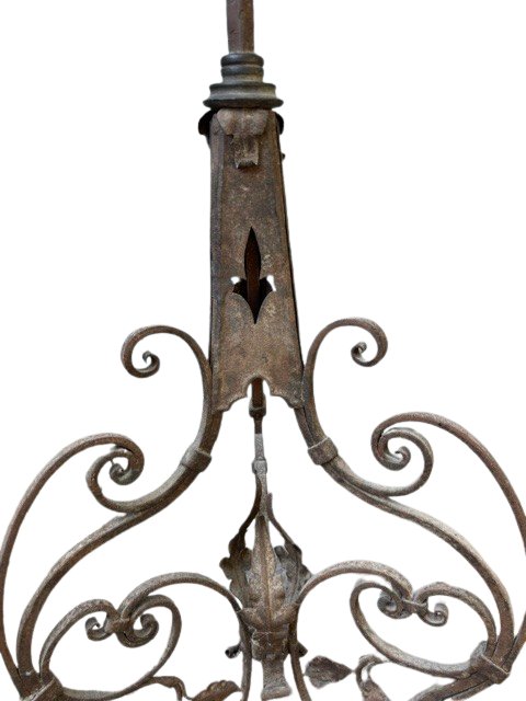 Iron And Bronze Torch Holder-photo-4