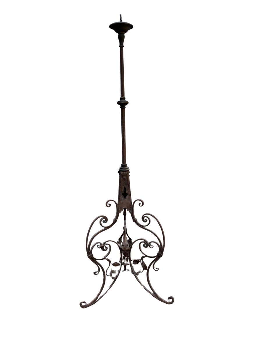 Iron And Bronze Torch Holder