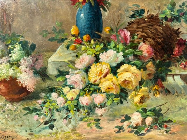 Oil Painting On Canvas Signed "savigny" -photo-2