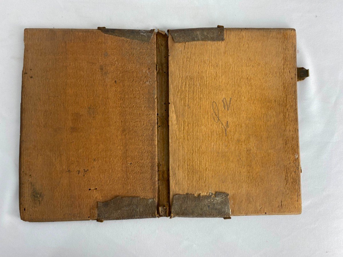 Wood And Leather Binding Stamped With "est Mon.a.bartolo De Ripoli"-photo-1
