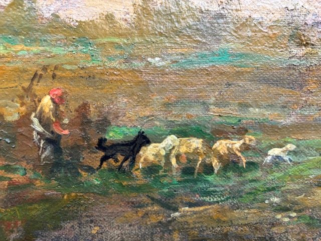 Peinture sur toile représentant un paysage rural-photo-2
