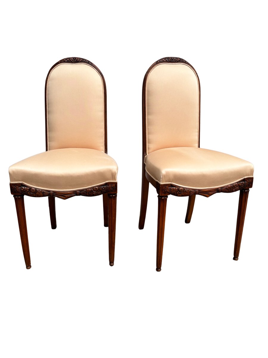 Paire de chaises Art Déco de Paul Follot