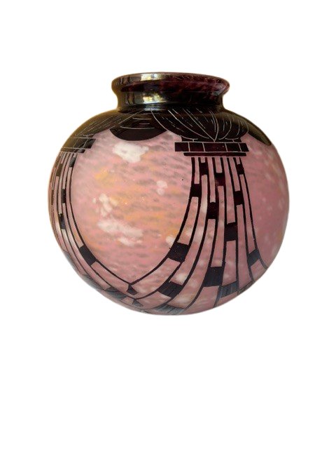 French Glass - Charder, Vase, Circa 1927–1928,-photo-1