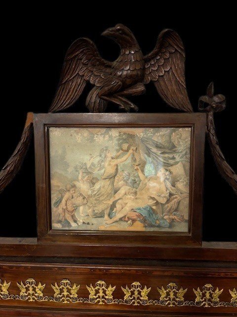 Neapolitan Mahogany Console Table With A Cipollino Marble Top And Gilded Bronze Ornamentation-photo-4