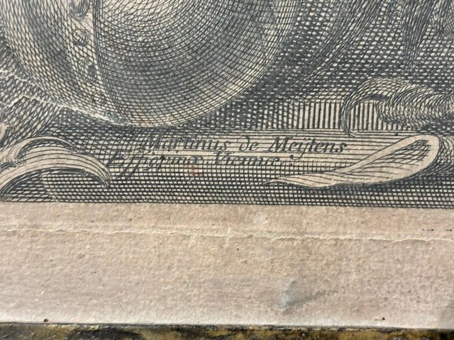 Gravure représentant l'empereur François Ier dans son cadre d'origine -photo-4