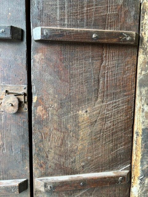 Armoire murale en châtaignier à 4 portes-photo-3