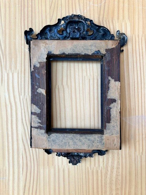 Ebonized Wood Frame With Semi-precious Stone Inlays-photo-2