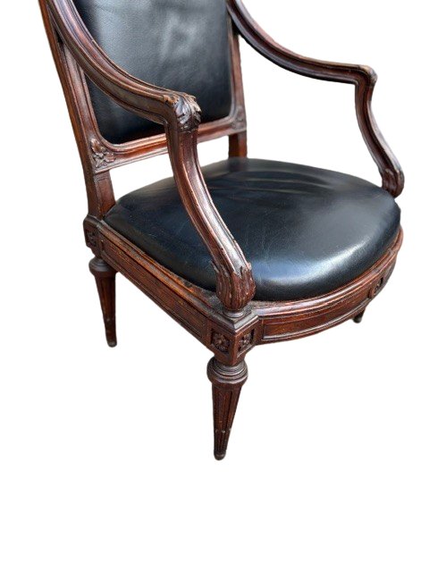 Paire de fauteuils génois en noyer-photo-2