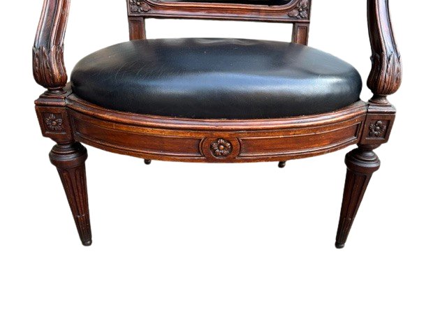 Paire de fauteuils génois en noyer-photo-3