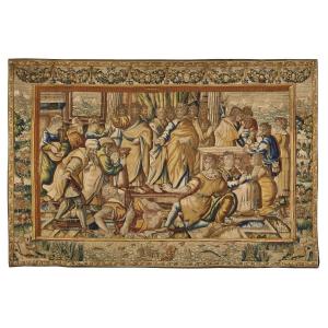 Grande Tapisserie Représentant " La Mort D’ Anania ", Bruxelles Ou Audenaarde, 1600 - 1630