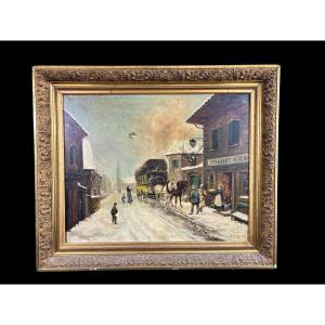 Oil Painting On Canvas Signed And Dated  " A. Chatrou 1895" ( Small Shortcomings )