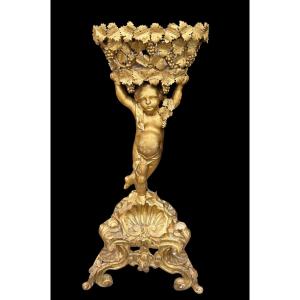 Carved And Gilded Wooden Planter