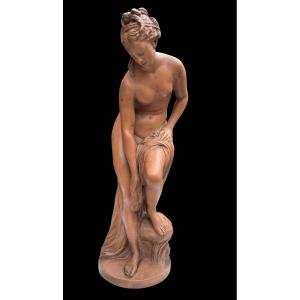 Terracotta Sculpture Depicting Venus Bathing