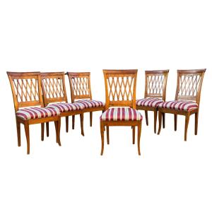 ensemble de 6 chaises en merisier