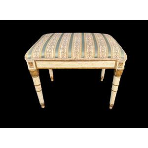 Neoclassical Bench With Maria Luigia's Hallmarks For The Colorno Palace