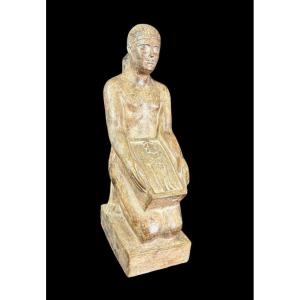 Terracotta Sculpture Depicting The Sitting Scribe