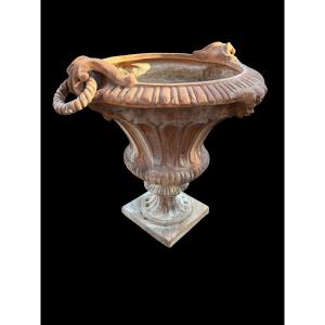 Tuscan Terracotta Vase With Rings