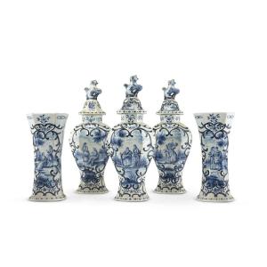 Assorted Fireplace Trim Set , Delft