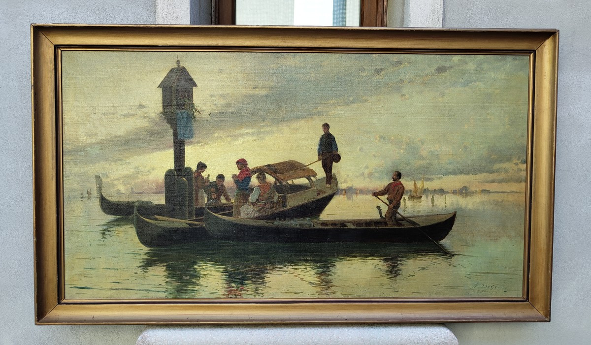 Oil On Canvas By Adelchi De Grossi-photo-2