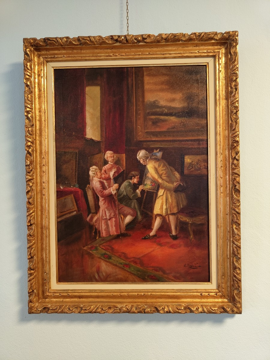 Peinture à l'huile sur toile « Alberto Rossi »