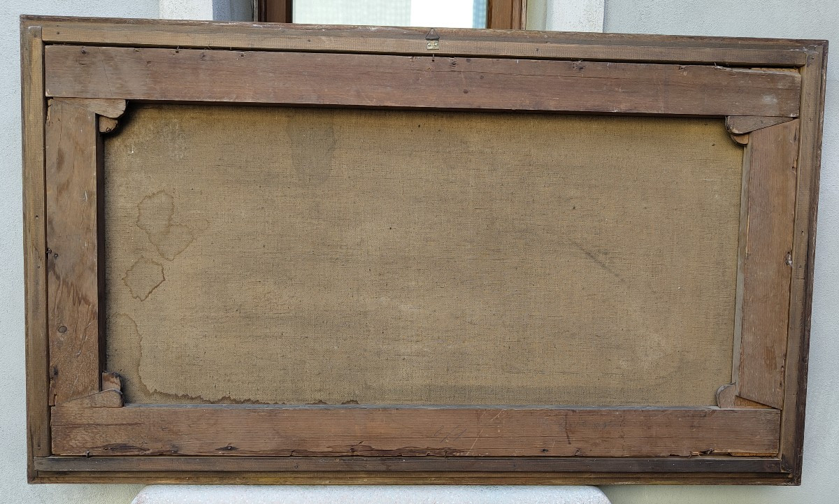 Peinture à l'huile sur toile "Adelchi De Grossi"-photo-2