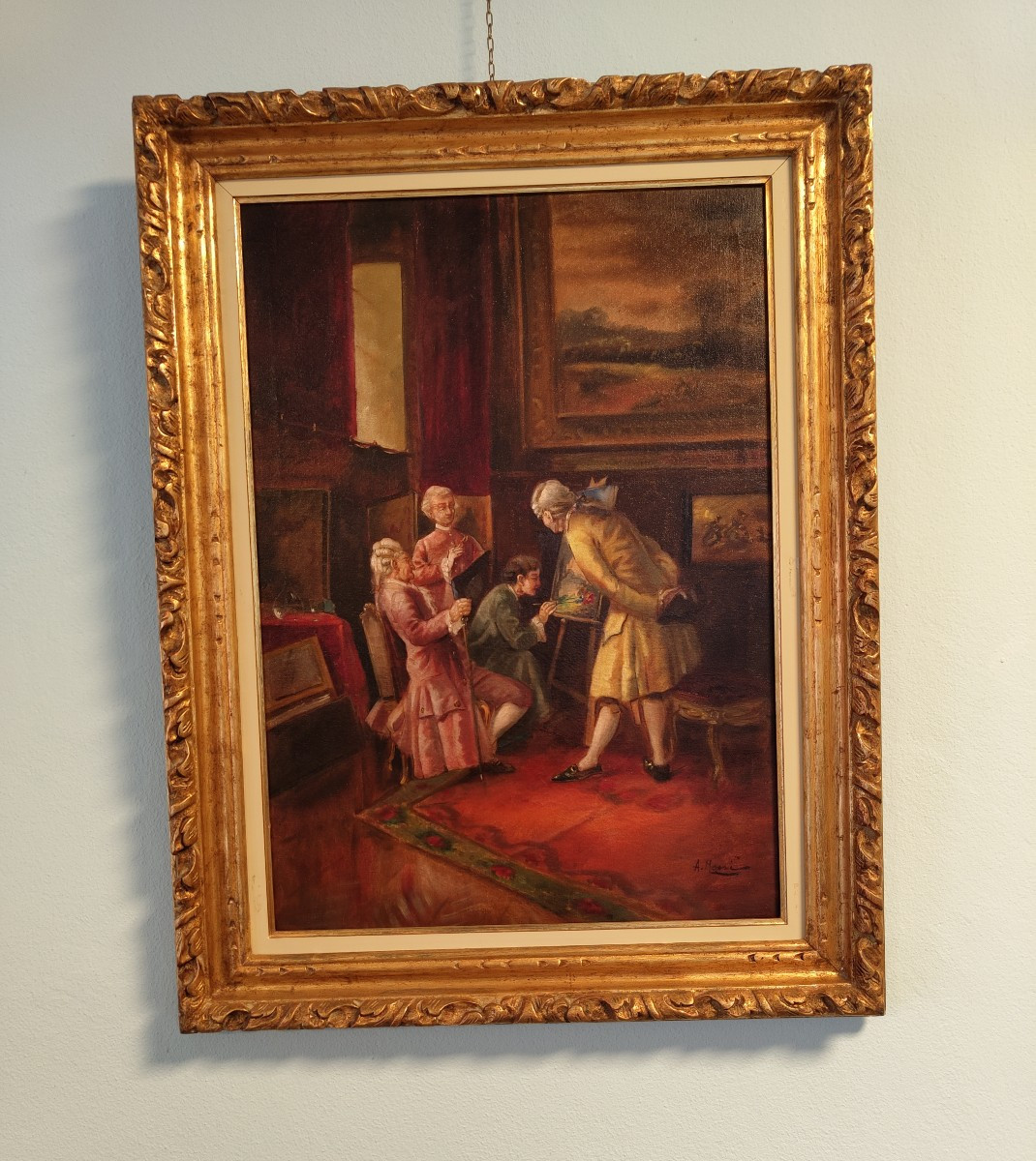 "oil Painting On Canvas 'alberto Rossi'"-photo-3