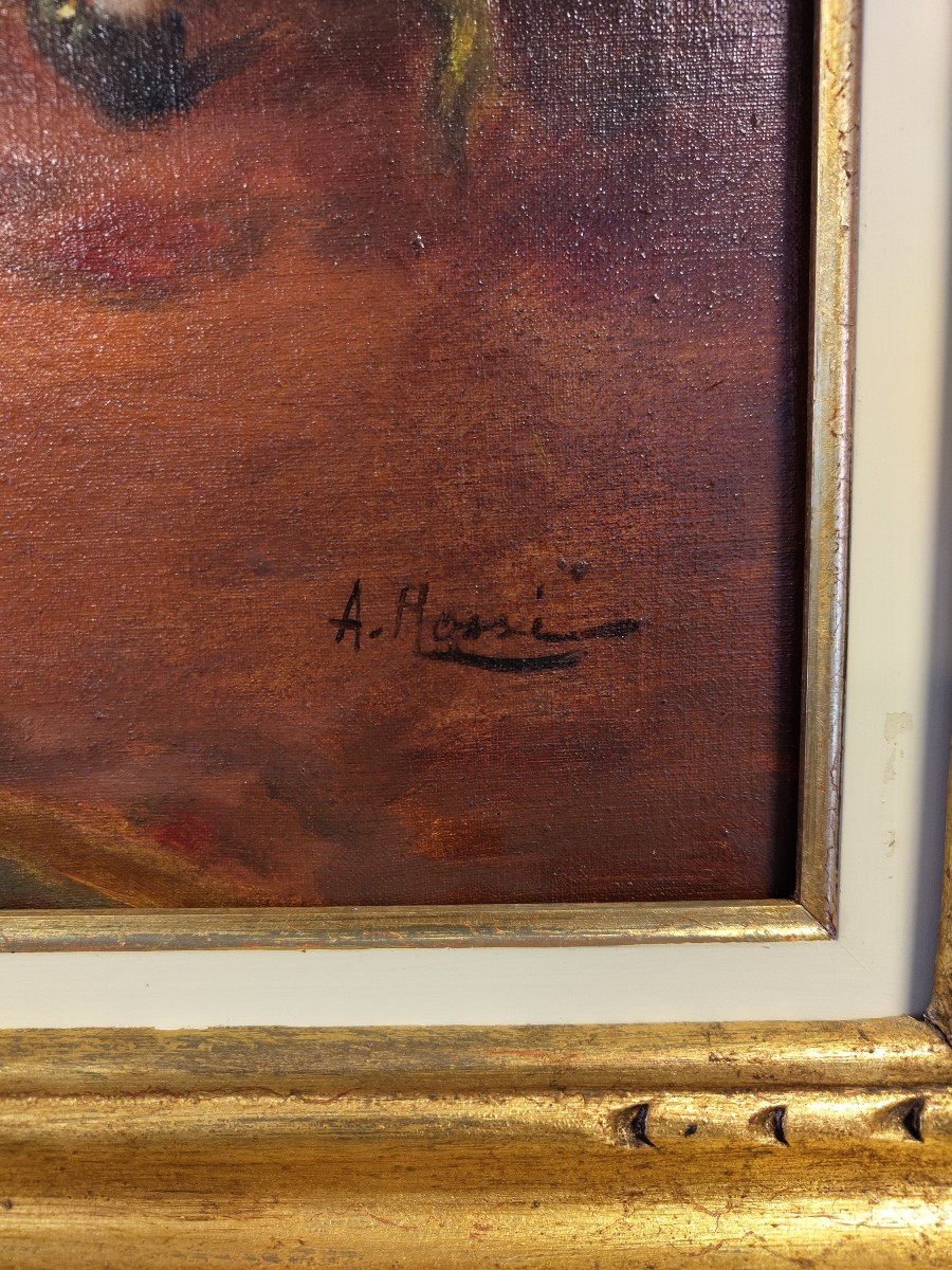 Peinture à l'huile sur toile « Alberto Rossi »-photo-3